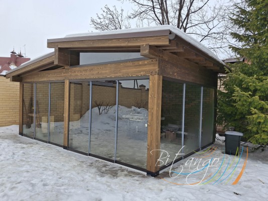 Беседка — параллельный сдвиг створок